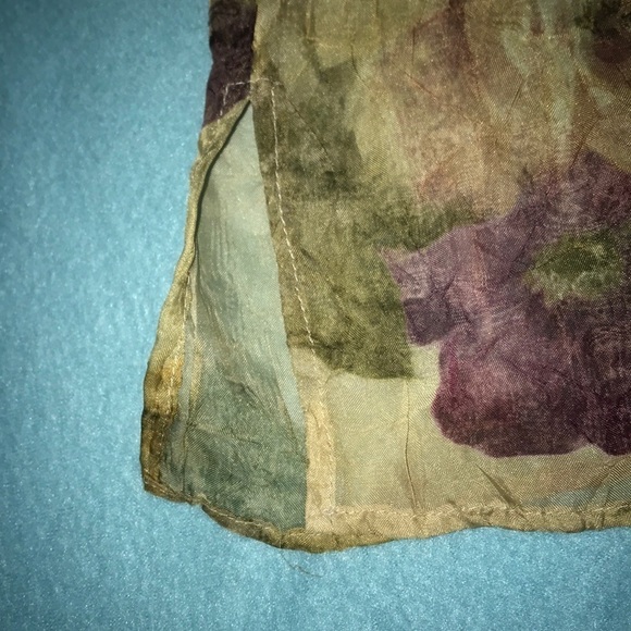 𝅺67 KAROL PLACE floral button up textured short sleeve blouse size 14 - Picture 3 of 9